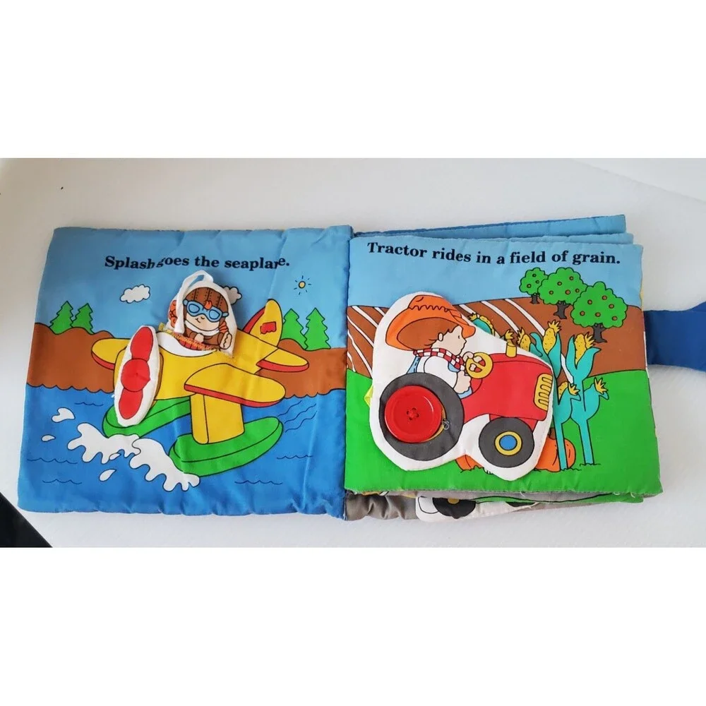 Vintage Fisher Price All Aboard Soft Play Cloth Book 1998 Kids book Baby Toy